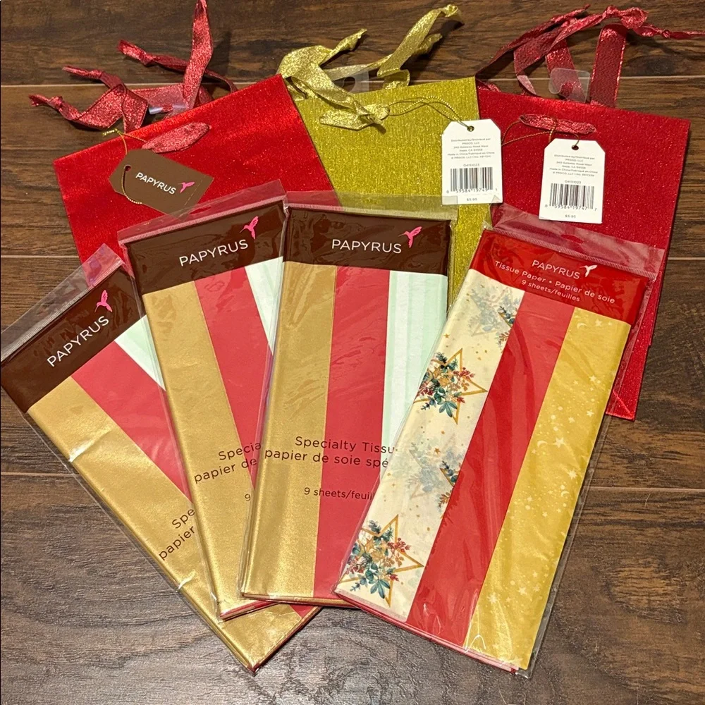 🆕Papyrus Christmas Gift Packaging Bundle, 7 Pieces